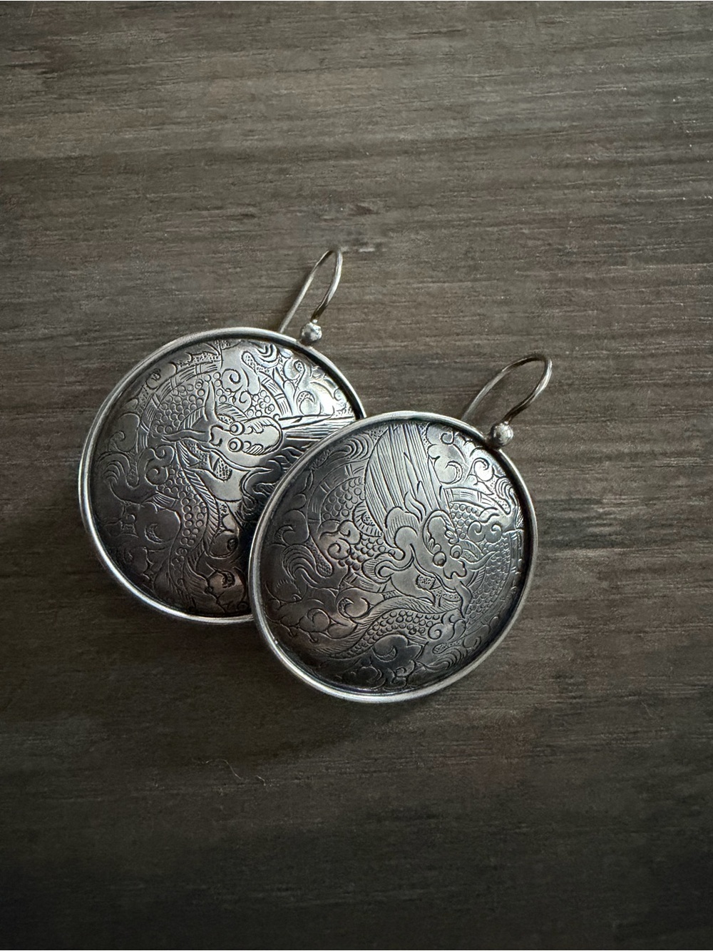 Silpada Etched Dragon Earrings